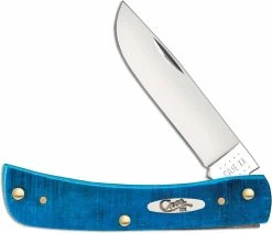 Case Knives Case Sod Buster Jr Knife 25590 Caribbean Blue Bone 6137SS