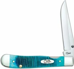 Case Knives Case Kickstart TrapperLock Knife 25594 Caribbean Blue Bone Assisted Open 6154ACSS