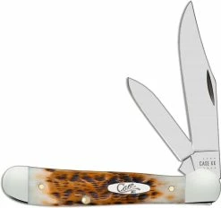 Case Knives Case Copperhead Knife 30091 Amber Bone CV 6249CV