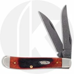 Case Knives Case Mini Trapper Knife 31304 - Chestnut Bone Damascus - 6207W DAM - Discontinued - BNIB