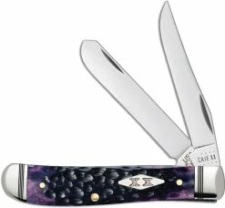 Case Knives Case Mini Trapper Knife 31624 Purple Bone 6207SS