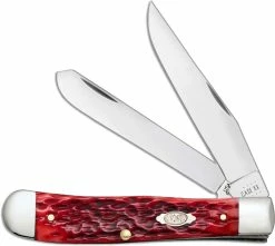 Case Knives Case Trapper Knife 31950 Dark Red Bone CV 6254CV
