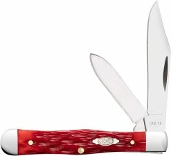Case Knives Case Small Swell Center Jack Knife 31959 - Dark Red Bone CS - 6225 1 / 2CS