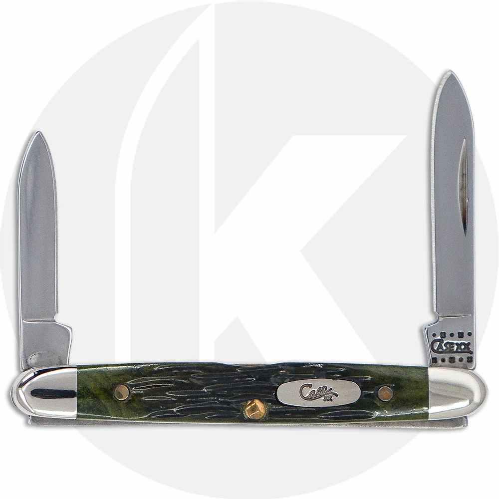 Case Knives Case Small Pen Knife 03502 - Hunter Green Bone - 6201SS - Discontinued - BNIB 3 Case Knives Case Small Pen Knife 03502 - Hunter Green Bone - 6201SS - Discontinued - BNIB