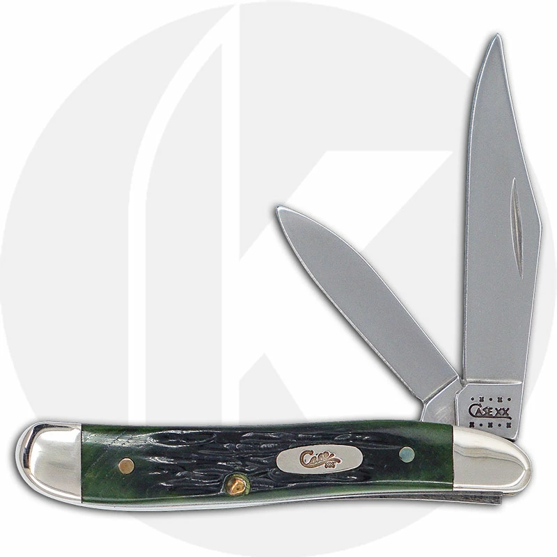 Case Knives Case Peanut Knife 03504 - Hunter Green Bone - 6220SS - Discontinued - BNIB 3 Case Knives Case Peanut Knife 03504 - Hunter Green Bone - 6220SS - Discontinued - BNIB