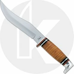 Case Knives: Case Hunting Knife, 6" Skinner With Leather Handle, CA-386