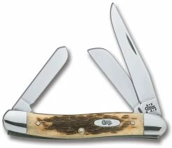 Case Knives Case Medium Stockman Knife, Amber Bone CV, CA-39