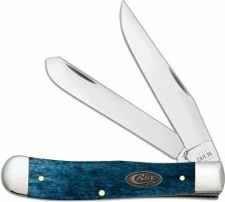 Case Knives Case Trapper Knife 52800 Smooth Mediterranean Blue Bone 6254SS