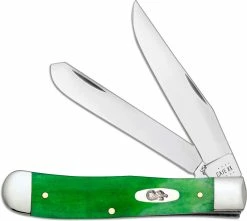 Case Knives Case Trapper Knife 52820 Smooth Brilliant Green Bone 6254SS