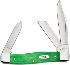 Case Knives Case Medium Stockman Knife 52821 Smooth Brilliant Green Bone 63032SS