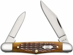 Case Knives Case Half Whittler Knife 52838 Jigged Antique Bone 6208SS