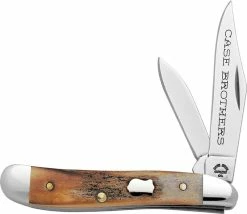 Case Knives Case Peanut Knife 05289 - Case Brothers - Genuine Stag - 5220SS - Discontinued - BNIB