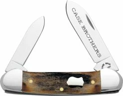 Case Knives Case Canoe Knife 05290 - Case Brothers - Genuine Stag - 52131SS - Discontinued - BNIB