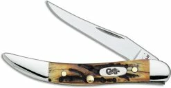 Case Knives Case Small Texas Toothpick Knife, Genuine Stag, CA-5532