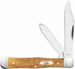 Case Knives Case Small Swell Center Jack Knife 58202 - Smooth Antique Bone - 6225 1 / 2SS