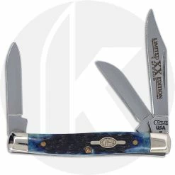 Case Knives Case Small Stockman Knife 05971 - Limited Edition V - Jigged Navy Blue Bone - 6333SS - Discontinued - BNIB