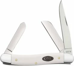 Case Knives Case Medium Stockman Knife 63961 - White Synthetic - 4318SS