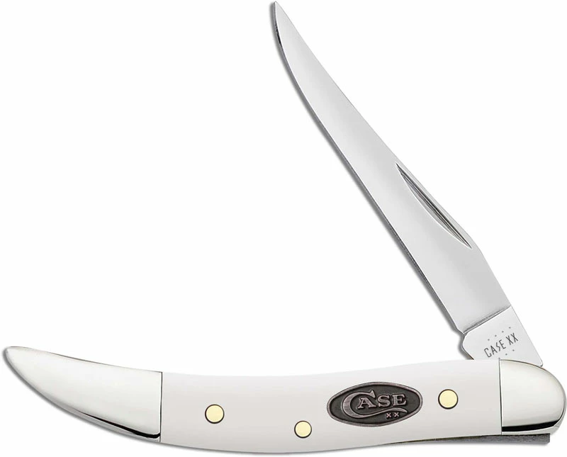 Case Knives Case Small Texas Toothpick Knife 63964 - White Synthetic - 410096SS 3 Case Knives Case Small Texas Toothpick Knife 63964 - White Synthetic - 410096SS