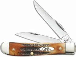 Case Knives Case Mini Trapper Knife, BoneStag, CA-65305