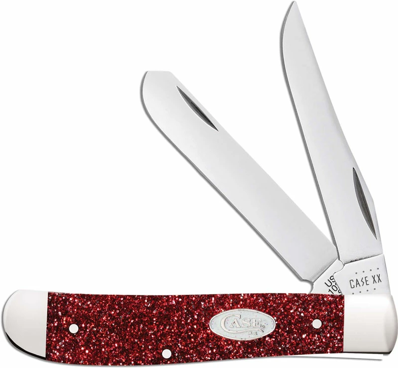Case Knives Case Mini Trapper Knife 67005 - Ruby Stardust Kirinite - 10207SS 3 Case Knives Case Mini Trapper Knife 67005 - Ruby Stardust Kirinite - 10207SS