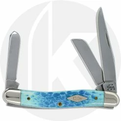 Case Knives Case Medium Stockman 07028 - Tradewinds Collection - Coral Sea Blue Bone - 6318 SS - Discontinued - BNIB - LTD 500