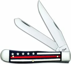 Case Knives Case Trapper Knife 07310 Red Line Stripes Of Service 6254SS