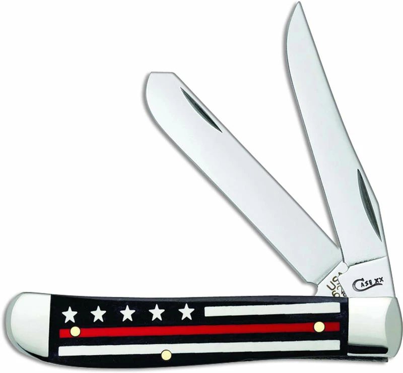 Case Knives Case Mini Trapper Knife 07311 Red Line Stripes Of Service 6207SS 3 Case Knives Case Mini Trapper Knife 07311 Red Line Stripes Of Service 6207SS