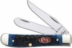 Case Knives Case Mini Trapper Knife, Navy Blue Bone, CA-7321
