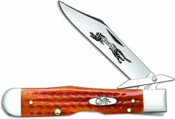 Case Knives Case Cheetah Knife 07399 Pocket Worn Harvest Orange Bone 6111 1 / 2LSS