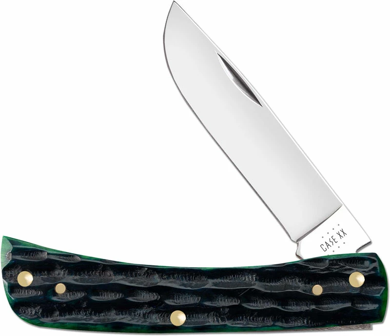 Case Knives Case Sod Buster Jr Knife 75832 - Hunter Green Bone - 6137SS 3 Case Knives Case Sod Buster Jr Knife 75832 - Hunter Green Bone - 6137SS
