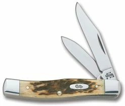Case Knives Case Small Texas Jack Knife, Amber Bone CV, CA-77