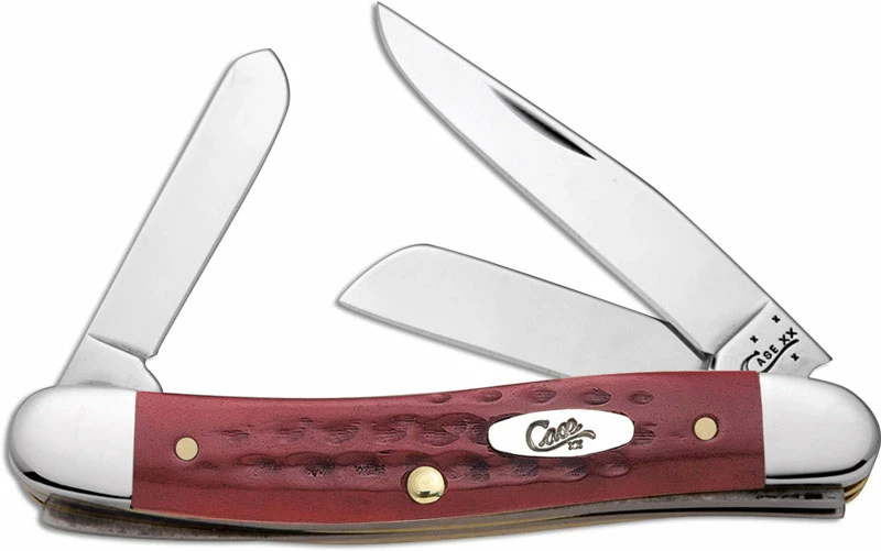 Case Knives Case Medium Stockman, Pocket Worn Old Red Bone, CA-786 3 Case Knives Case Medium Stockman, Pocket Worn Old Red Bone, CA-786