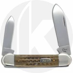 Case Knives Case Canoe Knife 00814 - Pocket Worn Green Bone - 62131SS - Discontinued - BNIB