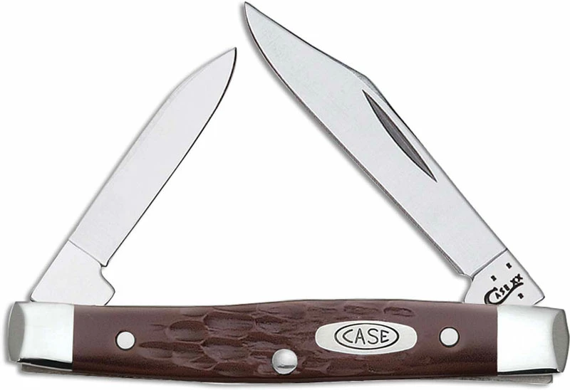 Case Knives Case Small Pen Knife, Brown Synthetic, CA-83 3 Case Knives Case Small Pen Knife, Brown Synthetic, CA-83