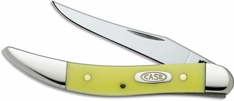 Case Knives: Case Yellow CV Small Texas Toothpick Knife, CA-91 3 Case Knives: Case Yellow CV Small Texas Toothpick Knife, CA-91