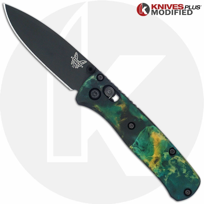 Benchmade Knives MODIFIED Benchmade Mini Bugout 533BK Knife + Custom AWT Anodized Scales 3 Benchmade Knives MODIFIED Benchmade Mini Bugout 533BK Knife + Custom AWT Anodized Scales