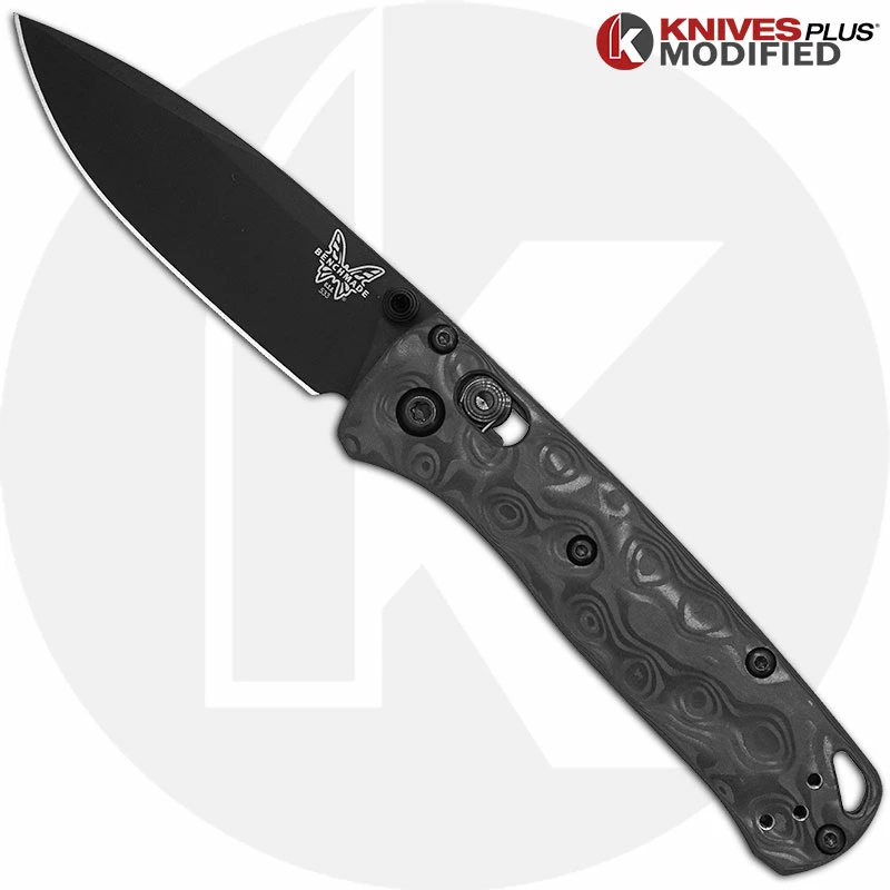Benchmade Knives MODIFIED Benchmade Mini Bugout 533BK Knife + KP Contoured Damascus Pattern Carbon Fiber Scales 4 Benchmade Knives MODIFIED Benchmade Mini Bugout 533BK Knife + KP Contoured Damascus Pattern Carbon Fiber Scales - Image 2