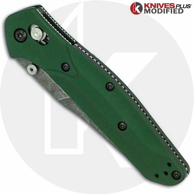 Benchmade Knives MODIFIED Benchmade 940 Osborne Knife - Acid Stonewashed - Aluminum Handle - Image 3