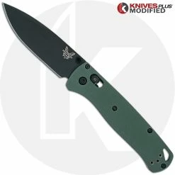 Benchmade Knives MODIFIED Benchmade Bugout 535BK Knife + KP Forest Green G10 Scales