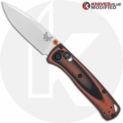 Benchmade Knives MODIFIED Benchmade Mini Bugout 533 Knife + KP Contoured Black / Orange G10 Scales
