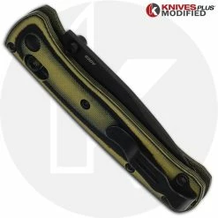 Benchmade Knives MODIFIED Benchmade Mini Bugout 533BK Knife + KP Contoured Black / Chrome Yellow G10 Scales 7 Benchmade Knives MODIFIED Benchmade Mini Bugout 533BK Knife + KP Contoured Black / Chrome Yellow G10 Scales -knifecenter shop KP YELLOWMINIBUGOUT CLOSED back