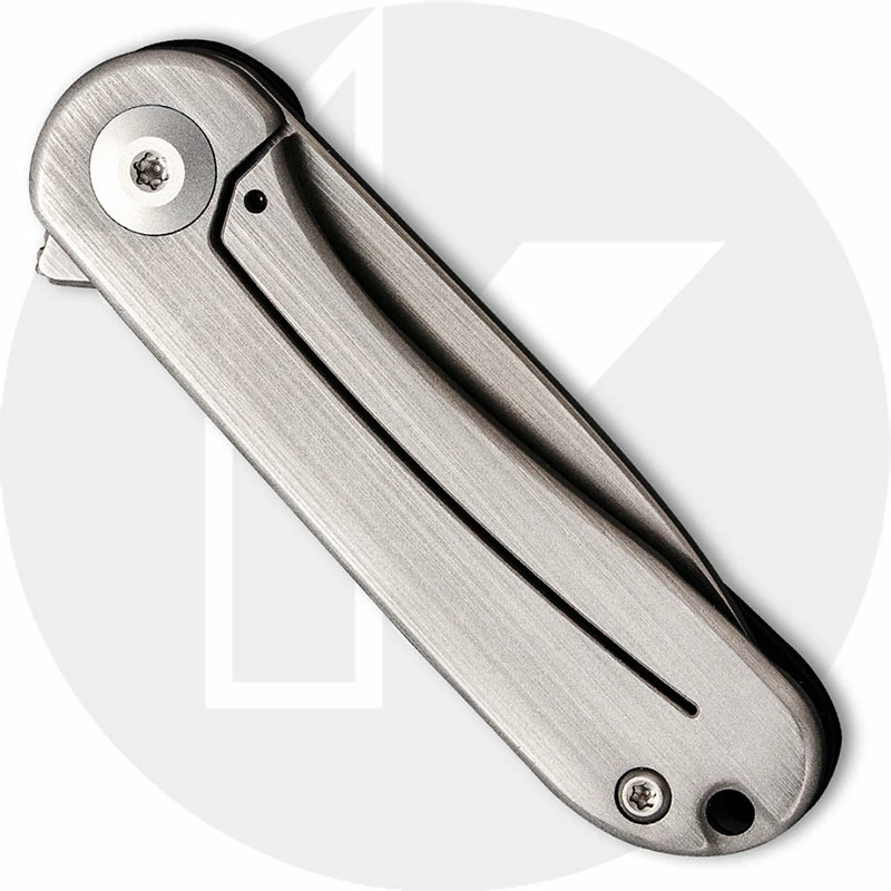 CIVIVI Knives CIVIVI Mini Elementum C18062Q-1 - Gray 14C28N - Black Hand Rub Brass And Gray Steel - Frame Lock - Flipper Folder - Key Ring 5 CIVIVI Knives CIVIVI Mini Elementum C18062Q-1 - Gray 14C28N - Black Hand Rub Brass And Gray Steel - Frame Lock - Flipper Folder - Key Ring - Image 3