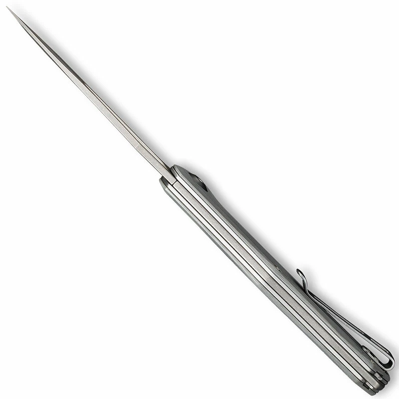 CIVIVI Knives CIVIVI Fracture Knife C2009B - Gray Stonewash Drop Point - Gray G10 - Slip Joint Folder - Image 4