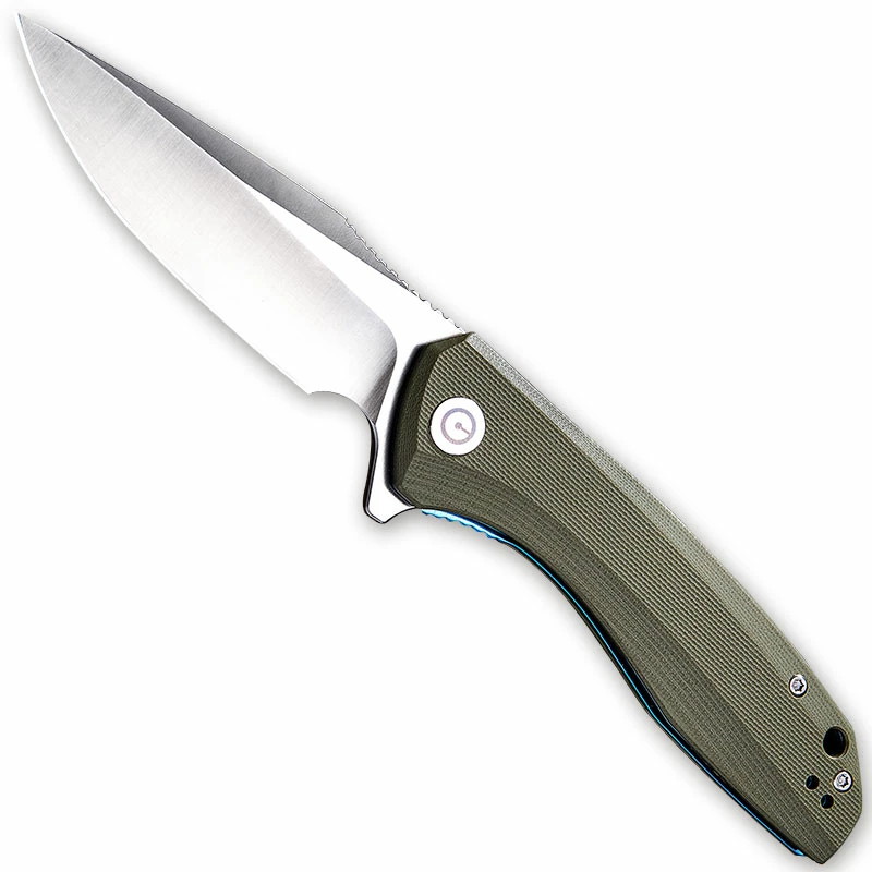 CIVIVI Knives CIVIVI Baklash Knife C801A - Satin Drop Point - Green G10 - Liner Lock Flipper Folder