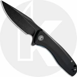 CIVIVI Knives CIVIVI Baklash Knife C801H - Black Stonewash Drop Point - Black G10 - Liner Lock Flipper Folder