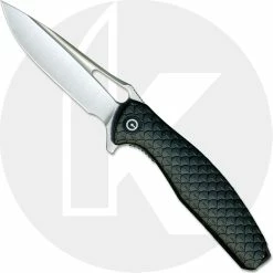 CIVIVI Knives WE Knife C902B CIVIVI Wyvern Satin Drop Point Flipper Folder Black FRN Liner Lock