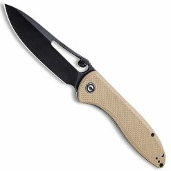 CIVIVI Knives CIVIVI Picaro C916B - Black Stonewash D2 Drop Point - Tan G10 - Liner Lock Folder